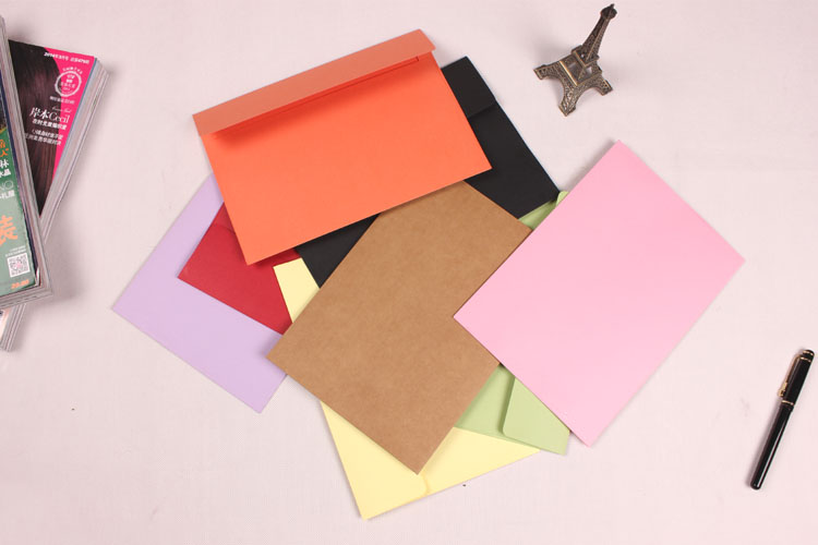 烫金7号彩色信封300只 小批量定制